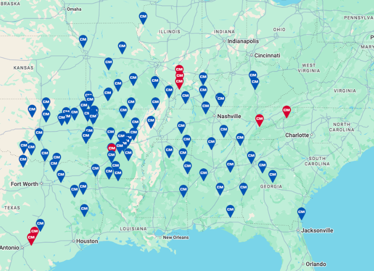 Car-Mart lot map 2026